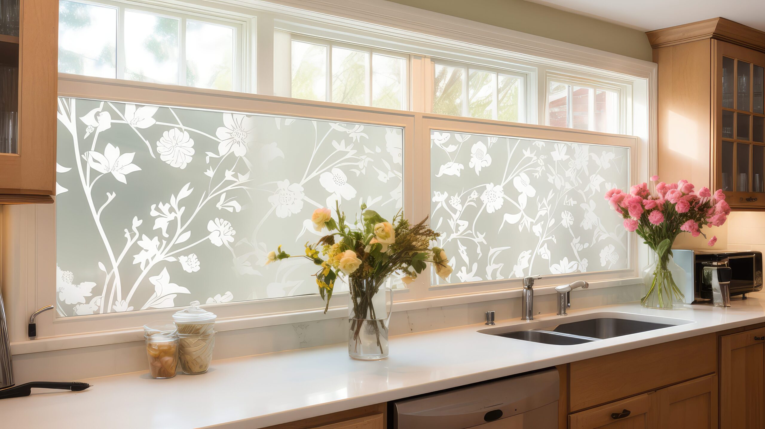 Decorative window tint on residential home in Meridian, ID