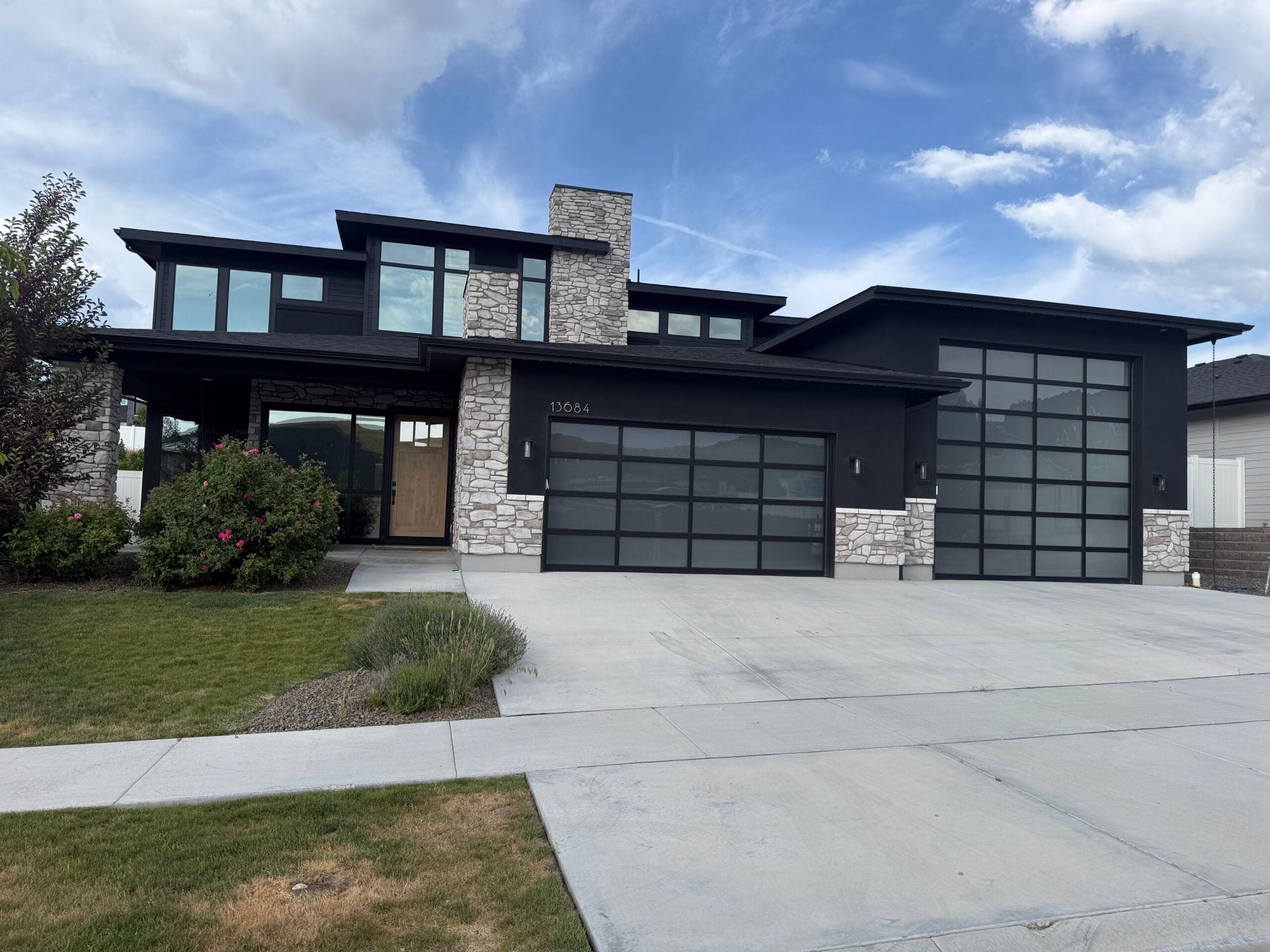 IMG_6132 3M residential window tinting on modern home exterior in Meridian Idaho